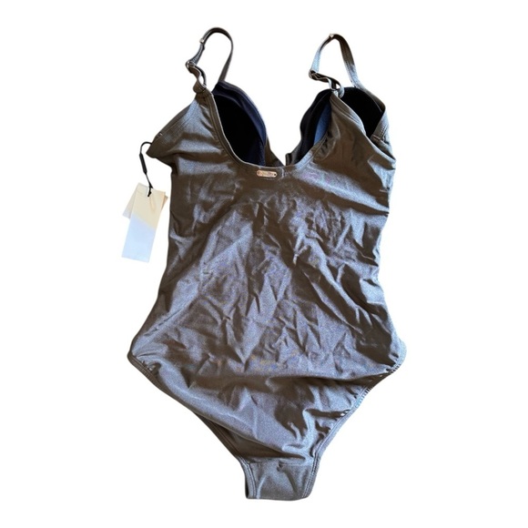 Calvin Klein Twist-Front Tummy-Control One-Piece Swimsuit in Bronze NWT - Picture 4 of 5